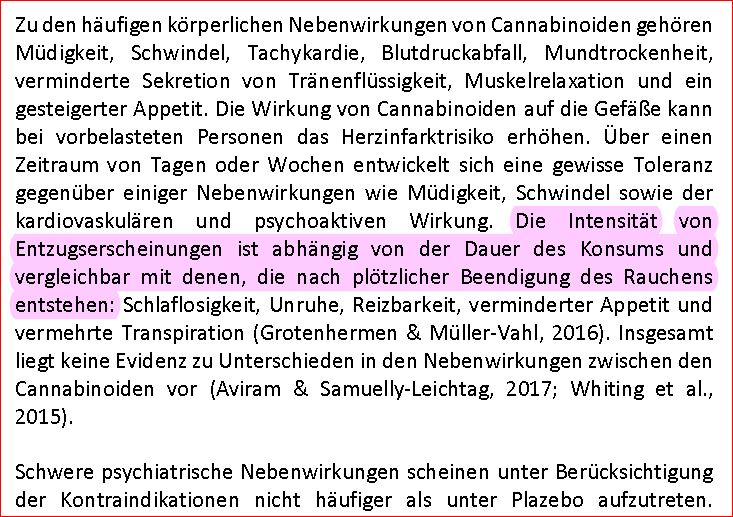 Cannabis Report 2018 7 Nebenwirkungen wie Raucher