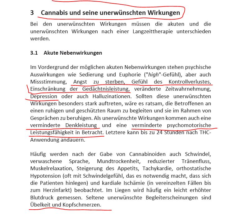 Cannabis unerwuenschte Wirkung